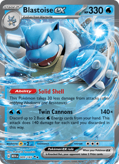 Blastoise ex, 151 card 009