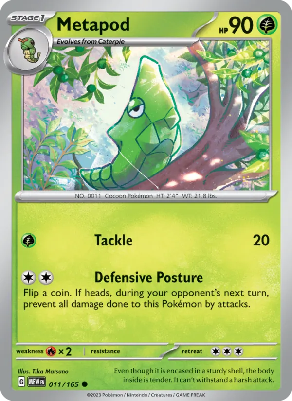 Metapod, 151 card 011