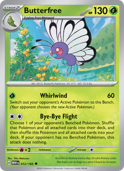 Butterfree, 151 card 012