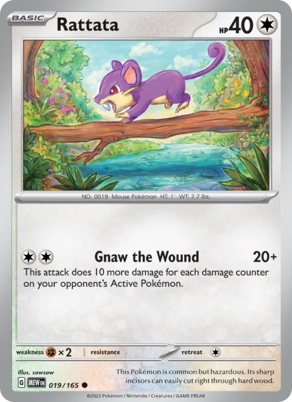Rattata, 151 card 019