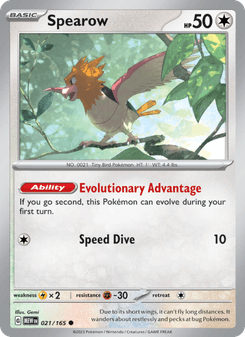 Spearow, 151 card 021