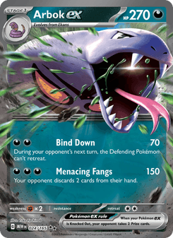 Arbok ex, 151 card 024