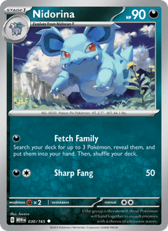 Nidorina, 151 card 030