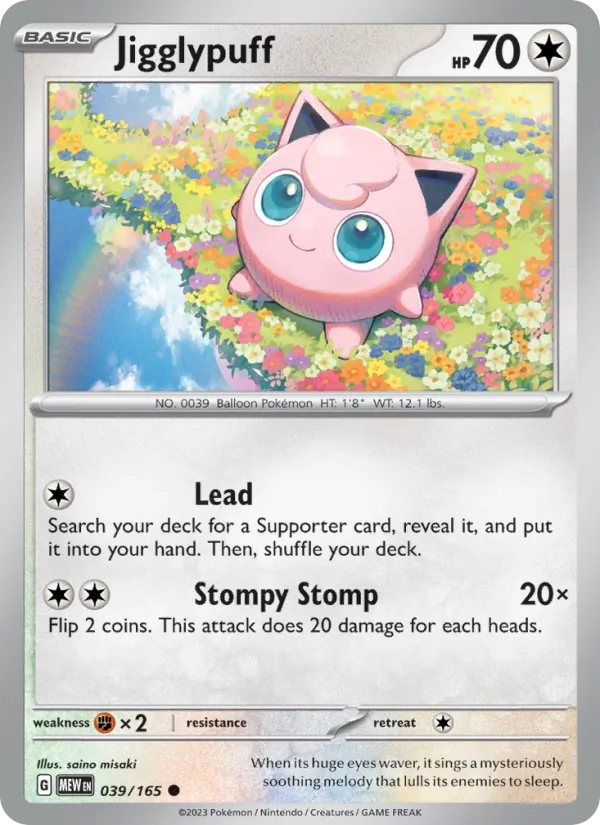 Jigglypuff, 151 card 039