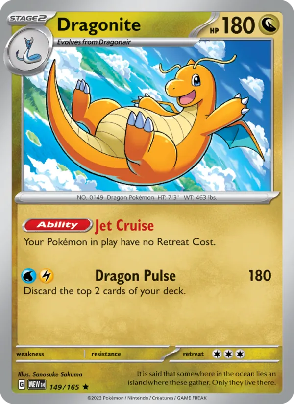 Dragonite, 151 card 149