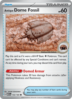 Antique Dome Fossil card