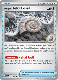 Antique Helix Fossil card