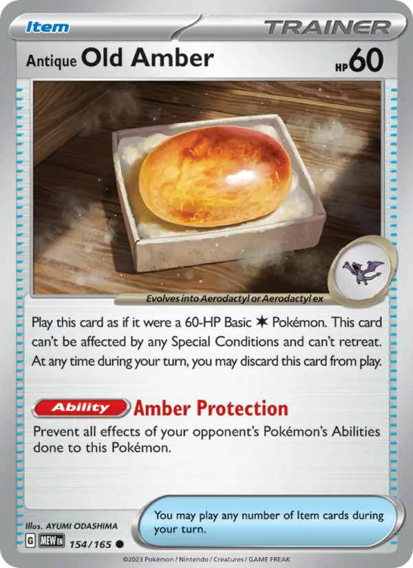 Antique Old Amber, 151 card 154