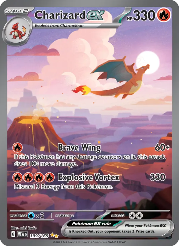Charizard ex, 151 card 199